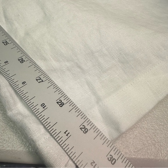 Lands' End Classic Linen White Pants - Picture 8 of 8